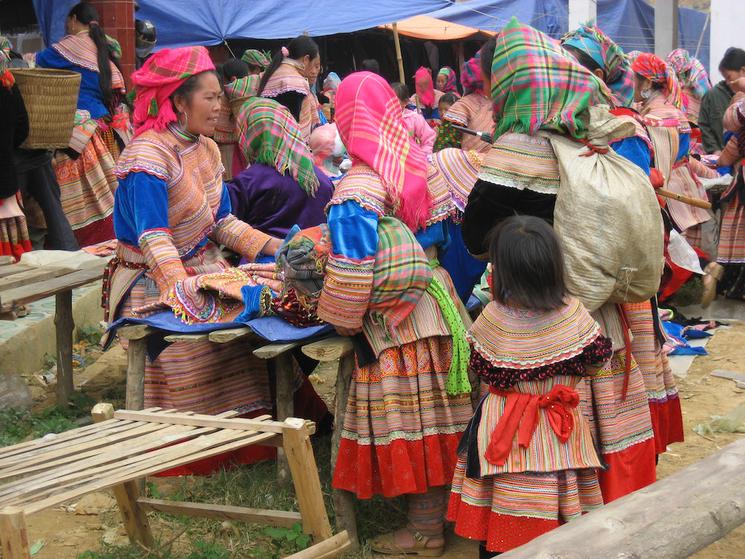 marché aux fleurs Vietnam  
