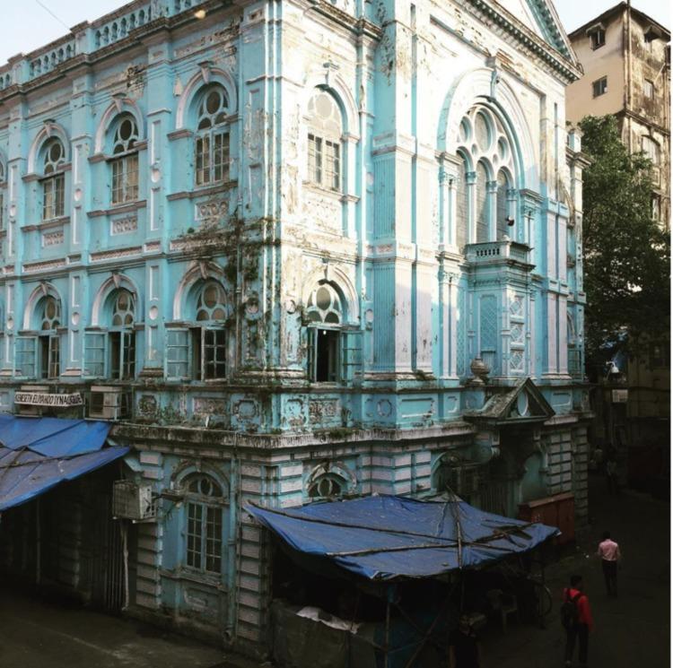 Blue synagogue before 2019 restoration