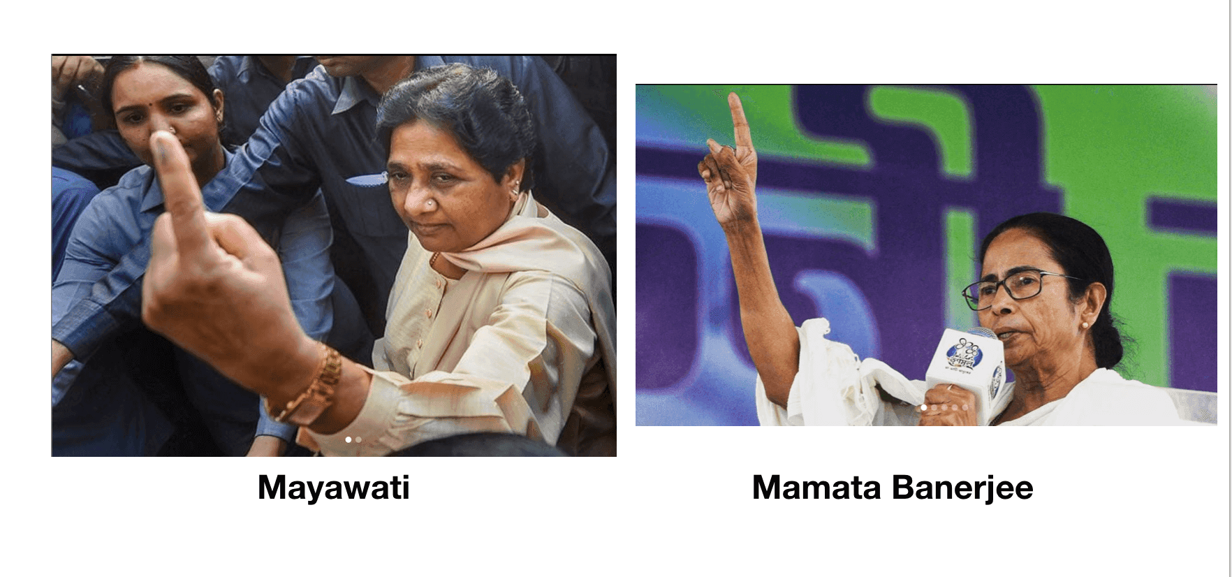 Mayawati Mamata Banerjee elections Inde