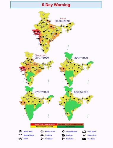 meteo mousson inde juillet 2020