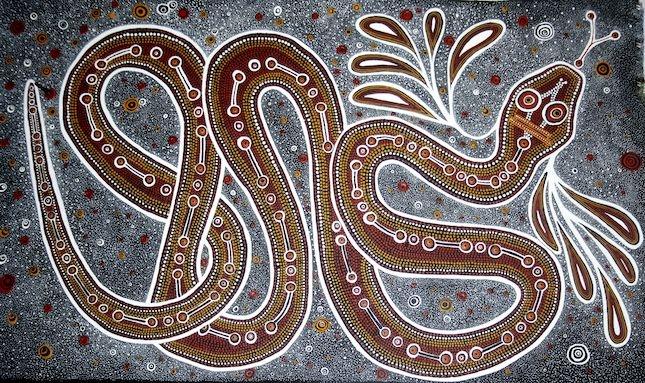 Aborígenes australianos história de criação do sonho da serpente arco ...