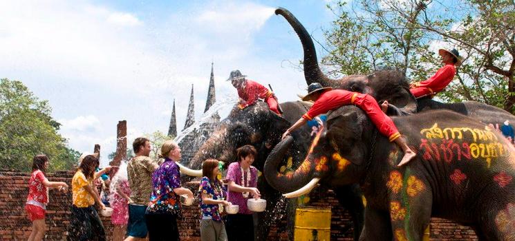 Nouvel an thailandais songkran elephant