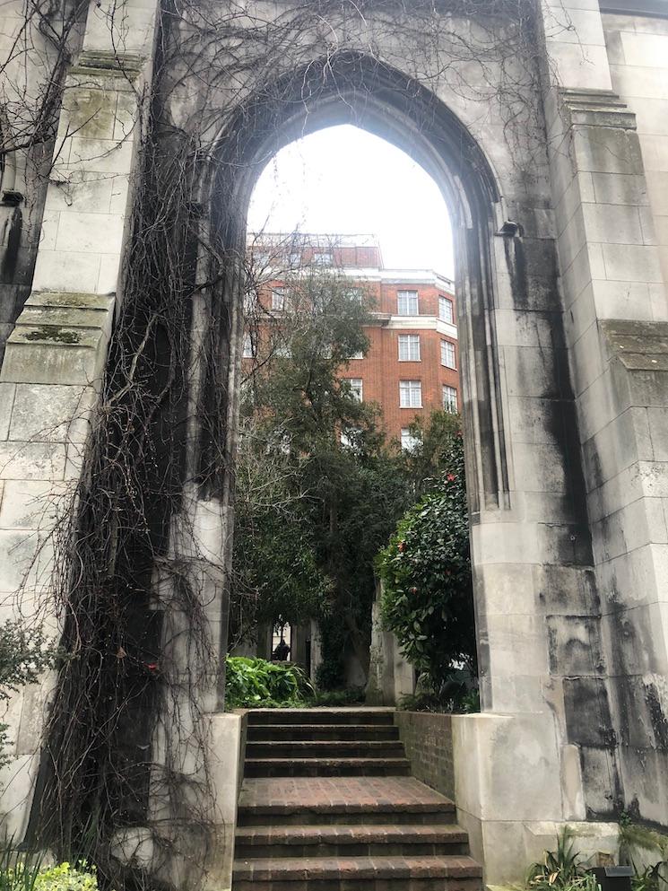 St Dunstan-in-the-East Londres vestiges jardin église