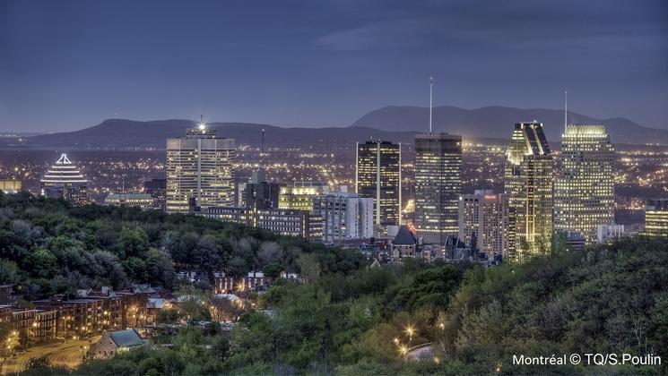 vue sur Montréal de nuit