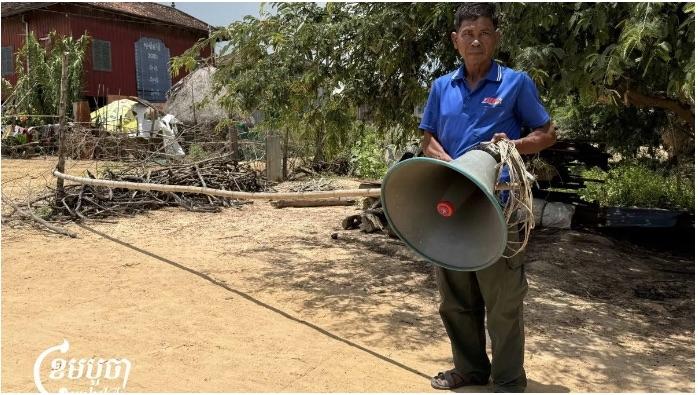 Min Thot, bénévole qui a sensibilisé la population à la tuberculose dans le cadre du projet « Promouvoir des comportements sains ». 9 août 2025. (CamboJA/Seoung Nimol)