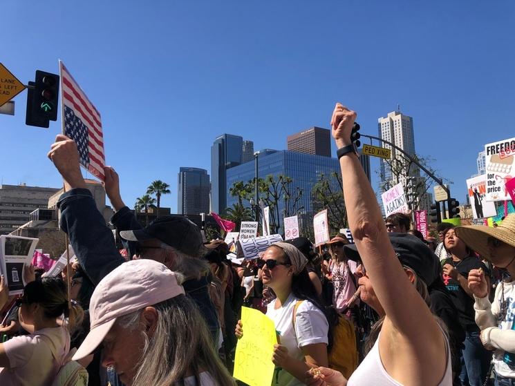 manifestation 8 mars Los Angeles