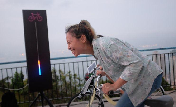 Vélos et soleil comme sources d'électricité