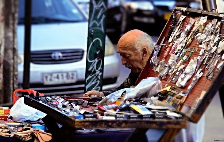 Vendeur rue manger quarantaine