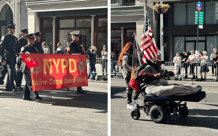 la parade du Veterans Day