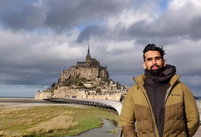 Vivek au mont St Michel