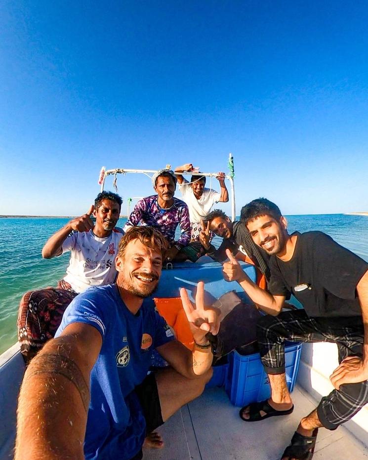 Photo de Yann sur un bateau