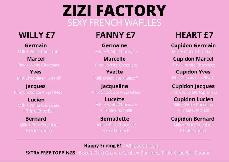 Zizi Factory Menu 