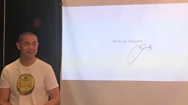 Chef André Chiang, Singapour février 2018 