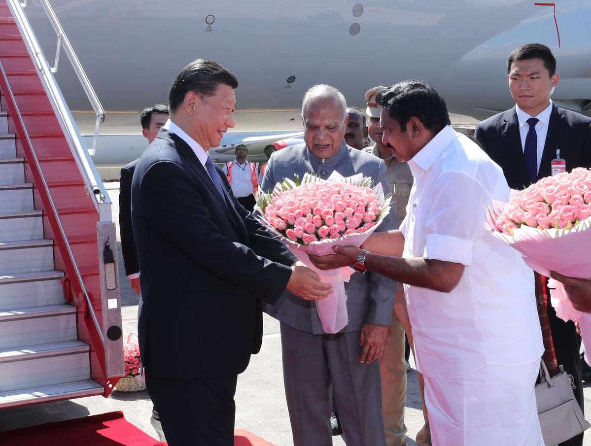 arrivée xi jinping chennai inde 