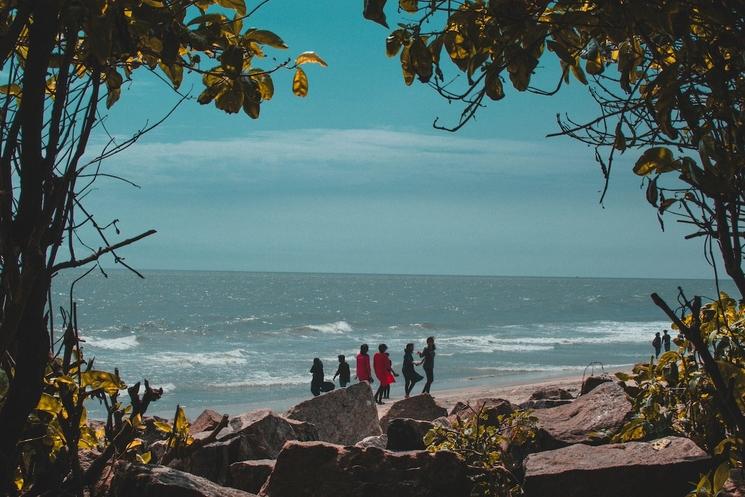 Plage de Kozhikode au Kerala en Inde du Sud