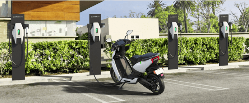 recharges électrique villes inde india ather grid