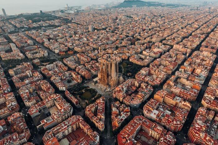 barcelone vue du ciel