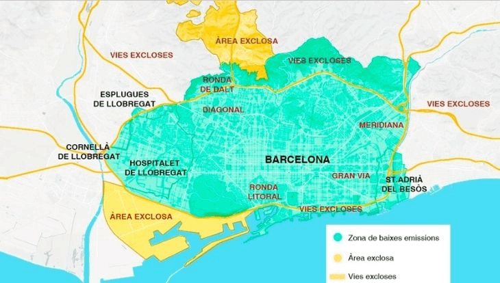 zone faibles emissions a barcelone