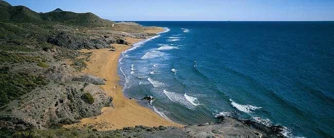 panoramique de la plage sauvage de calblanque