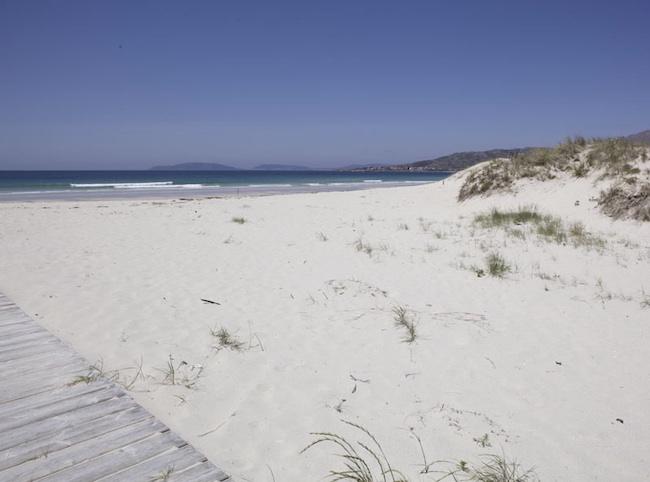 Plage de sable blanc de Carnota en Galice