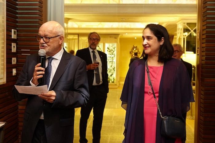 Serge Bourgeois, président de la Bienfaisance, aux côtés de la Consule générale de France, Azar Agah-Ducrocq, présidente d’honneur de l’association.