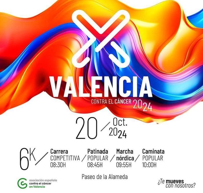 affiche course contre le cancer 2024 à valencia