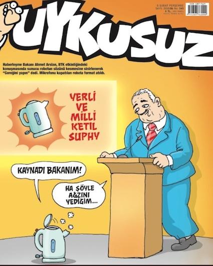 caricature bouilloire robot istanbul turquie