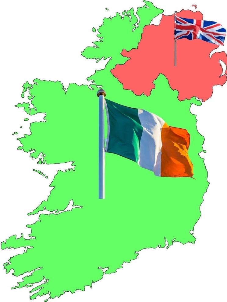 Carte de l'île d'Irlande