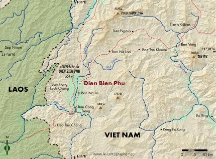 Carte de l'Indochine : Vietnam