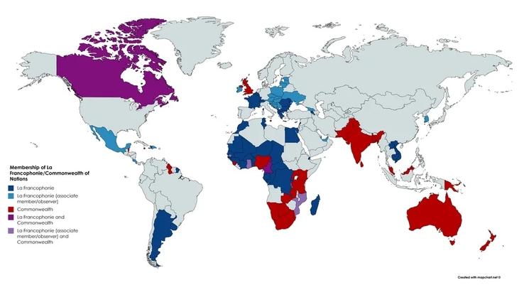 carte de la francophonie