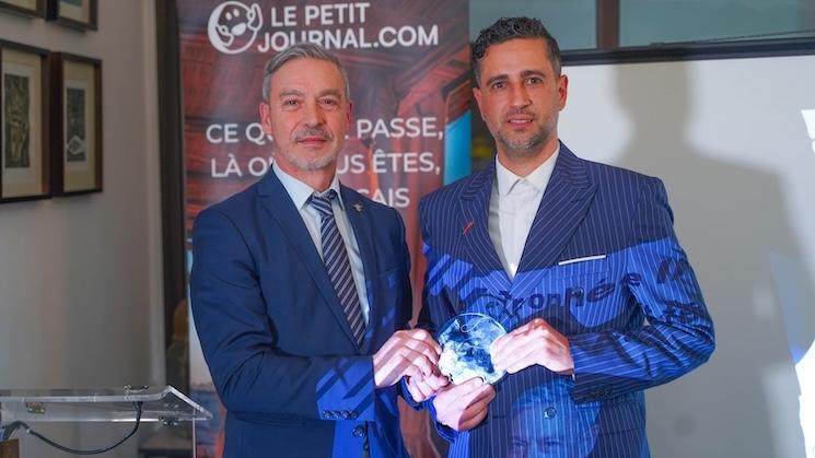 Gérard Réus de l'ECE et Cédric Galouye