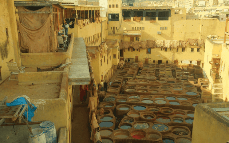 Vue sur la tannerie de Chouara 