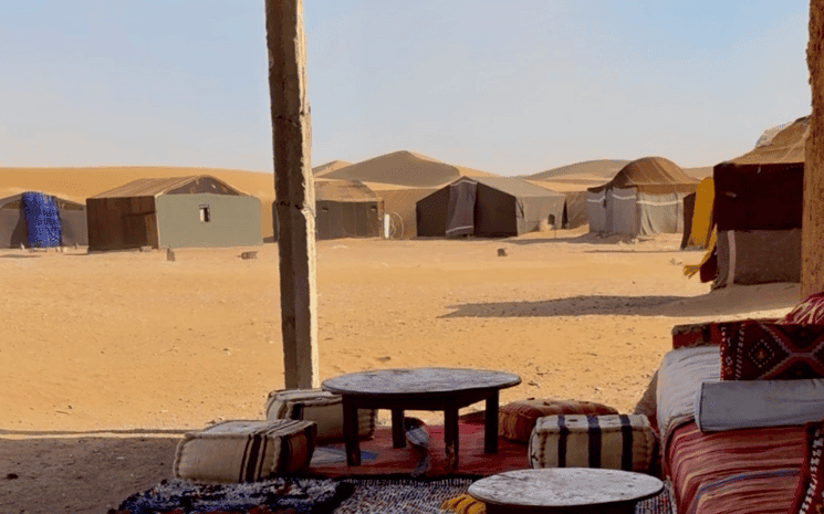 Campement dans les dunes de l’Erg Chegaga © Pauline Deprez