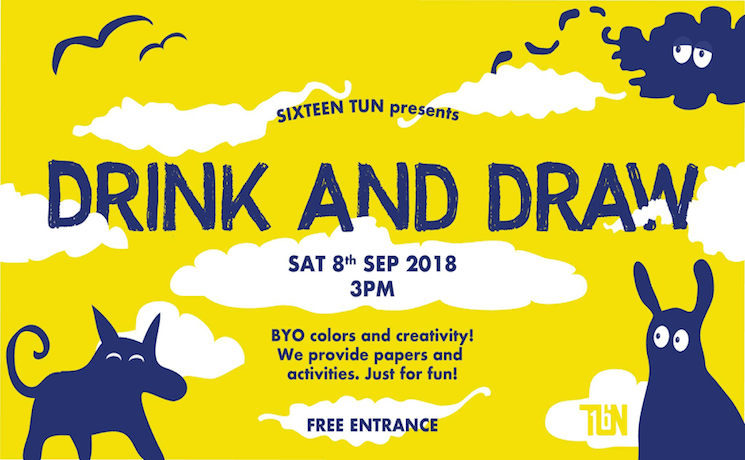 drink and draw sixteen tun bar bier