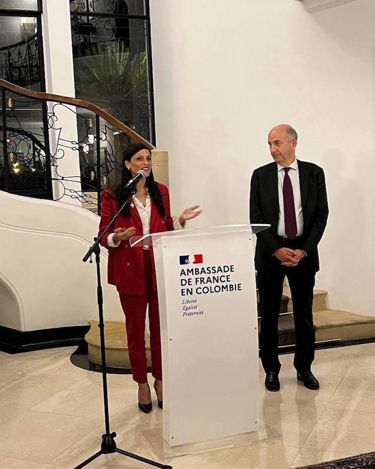 Eleonore Caroit, députée de la deuxième circonscription des Français de l'étranger à l'ambassade de France de Colombie