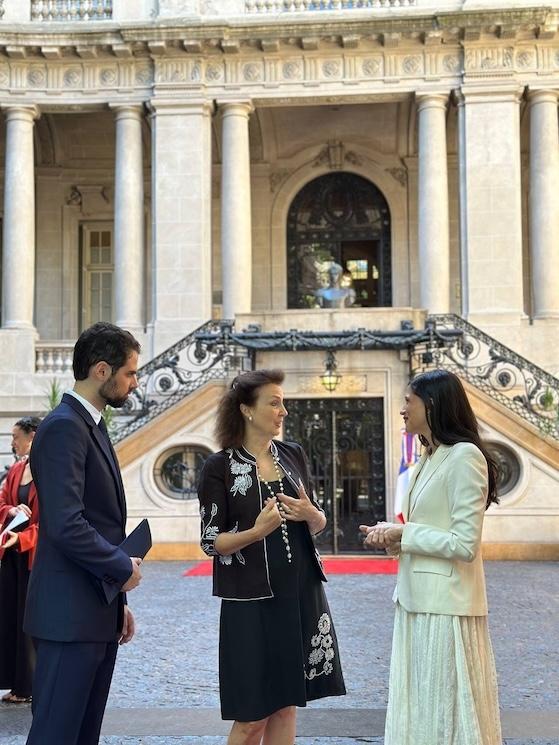 Avec la ministre des Affaires étrangères argentine Diana Mondino