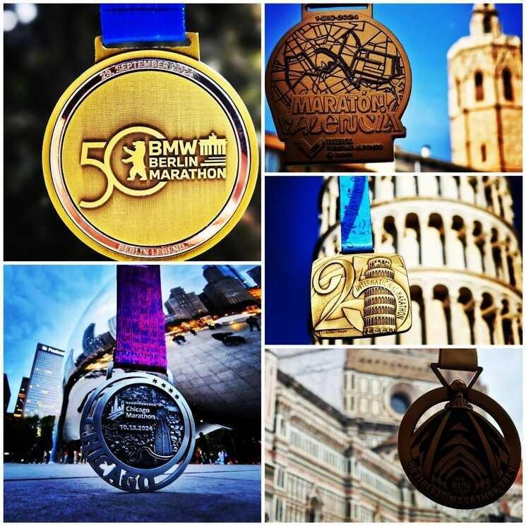 Medailles obtenues par Emilie Mullier dans de nombreux marathons