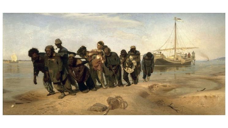 Ilya Répine, Les Haleurs de la Volga, 1870-1873 Musée d’État russe, Saint-Pétersbourg