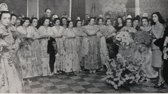 Accueil de la fille de Franco à Valencia en décembre 1946