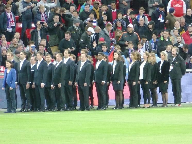 Les Fauristes sur le stade de Wembley le 17/11/2015