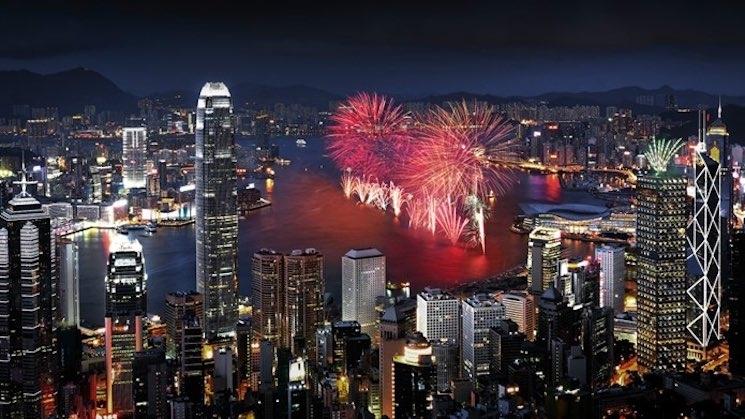 Feux d'artifices Hong Kong