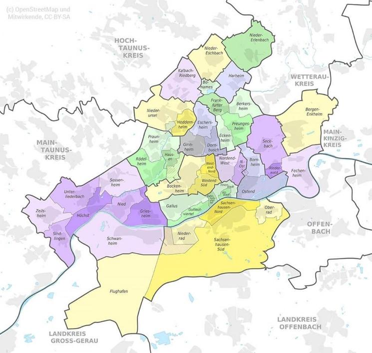 carte de Francfort