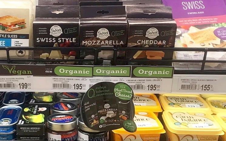 fromage végétal dans les supermarchés