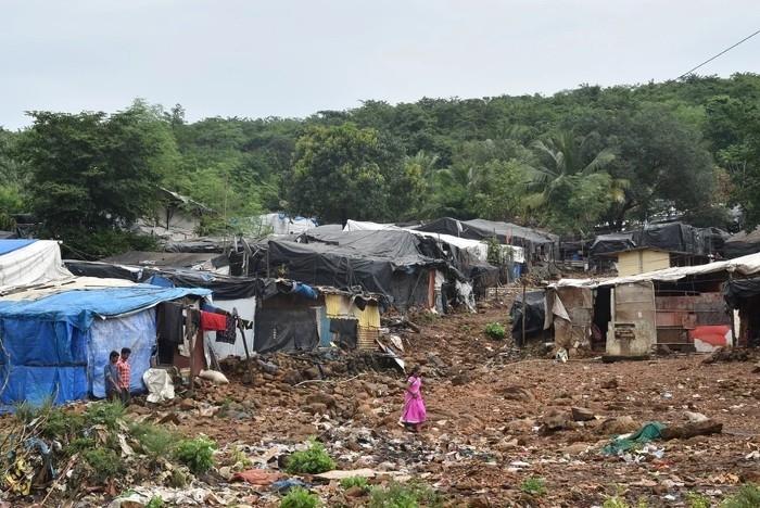 Le bidonville de Jamrushi Nagar à Bombay