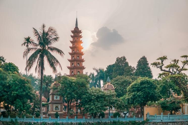 le ville de hanoi au crépuscule