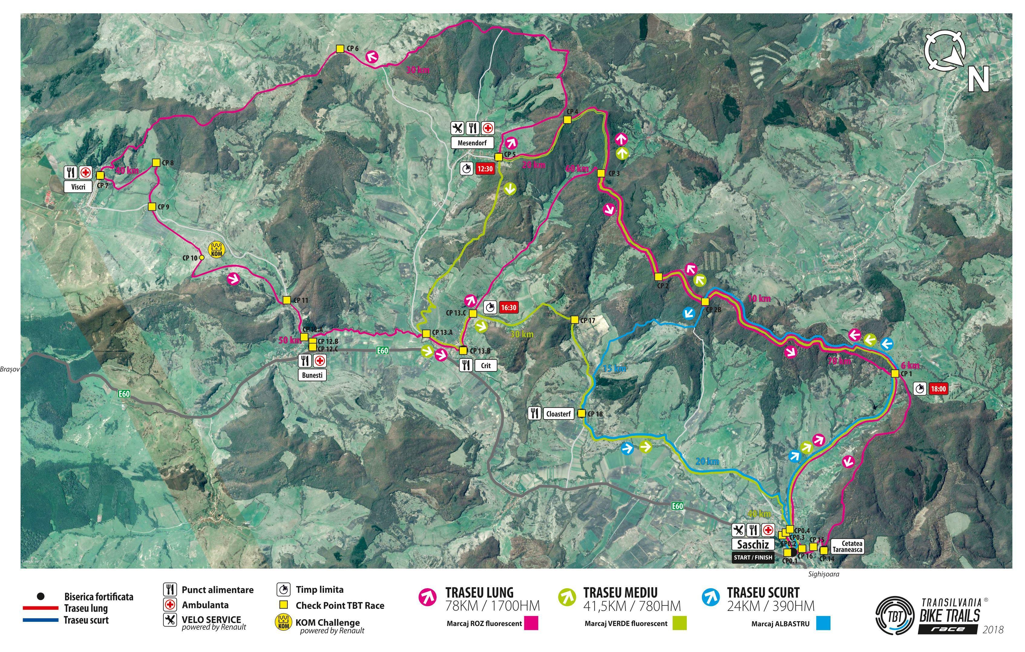 carte-itinéraire-vélo-collines-transylvanie
