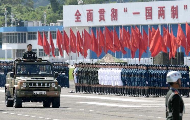 Hong Kong revue des armées PLA