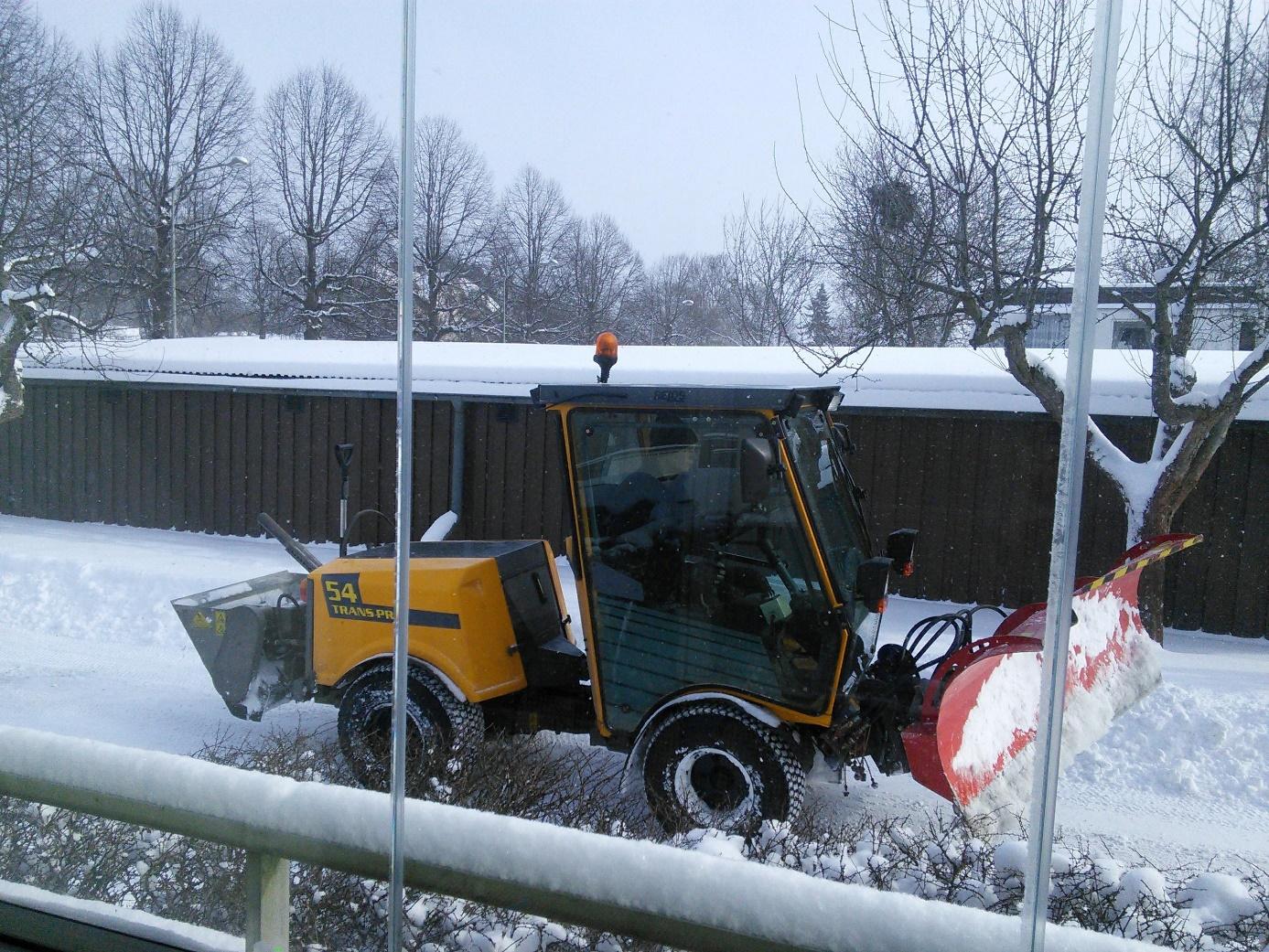 Holmingegränd, quartier de Spånga en périphérie de Stokholm, recouvert de neige ce mercredi 1er mars. ©Kristen Collie
