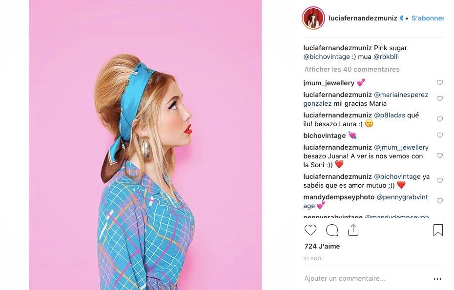 Influenceuses, girly, instagram, lucia Fernandez, Espagne