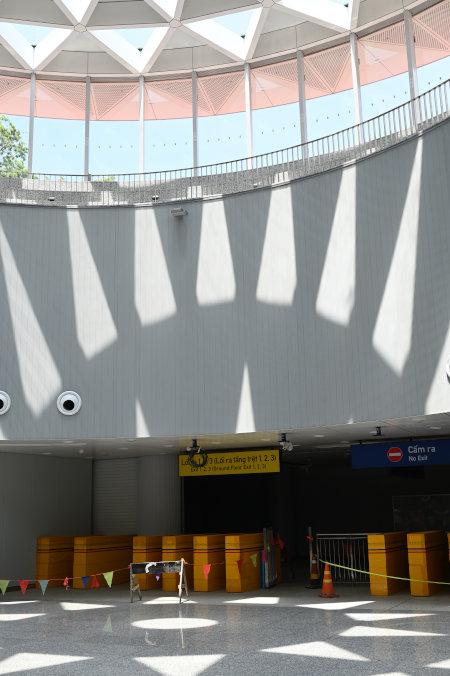 A l'interieur de la station de metro